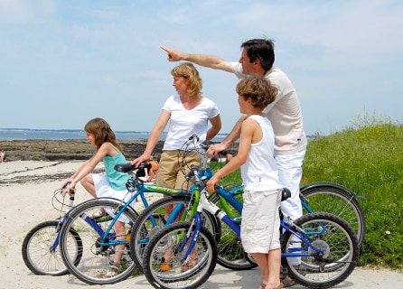 Cycling near the campsite 